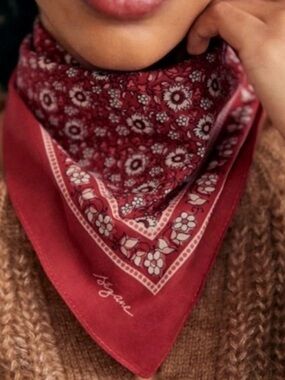 Sezane Floral Bandana Scarf